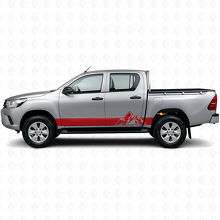Mountains Style Stripes Rocker Panel Vinyl Decal Kit for Toyota Hilux 2015+ 3
