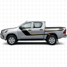 Twin Stripes Door and Rear Side Vinyl Decal Kit for Toyota Hilux 2015+ 2