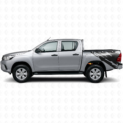 Mud Splash Graphic Rear Side Vinyl Decal for Toyota Hilux 2015+ 1