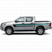 Triple Stripes Door Side Vinyl Decal for Toyota Hilux 2015+ 2