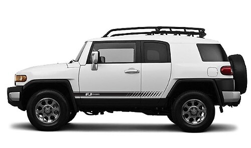 Racing Style Side Door Stripes Vinyl Decal Kit for Toyota FJ Cruiser