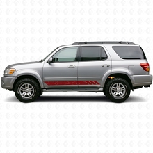 Topographic Style Stripes Doors Vinyl Decal for Toyota Sequoia 2000-2007 3