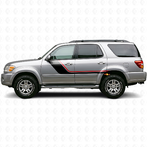 Twin Stripes Side Vinyl Decal Kit for Toyota Sequoia 2000-2007 1
