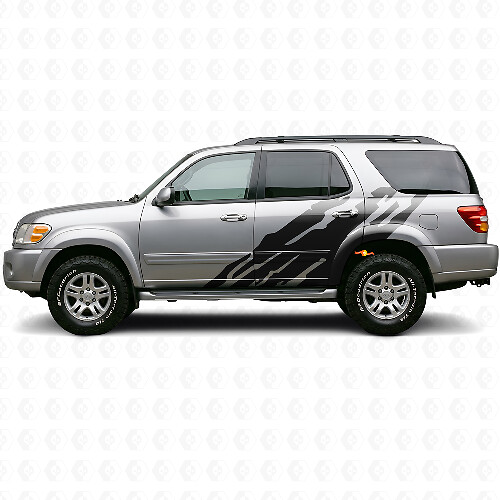 Mud Splash Graphic Side Vinyl Decal for Toyota Sequoia 2000-2007 1