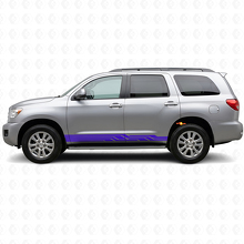 Intertwined Stripes Rocker Panel Vinyl Decal for Toyota Sequoia 2007-2022 2