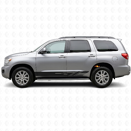 Decorated Stripes Rocker Panel Vinyl Decal Kit for Toyota Sequoia 2007-2022