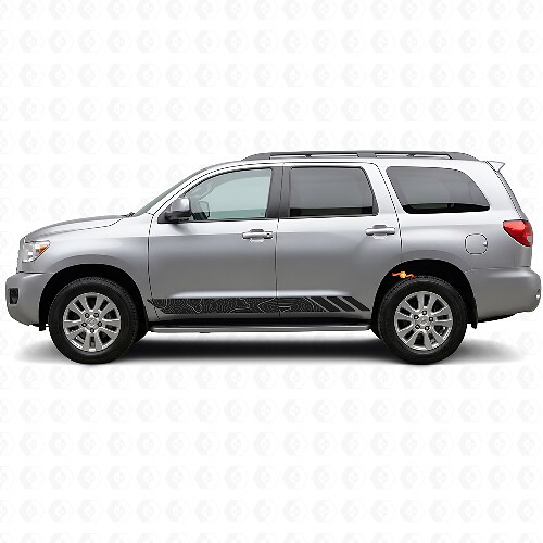 Topographic Style Stripes Doors Vinyl Decal for Toyota Sequoia 2007-2022 1