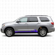 Mountains Thin Stripes Rocker Panel Vinyl Decal for Toyota Sequoia 2007-2022 2