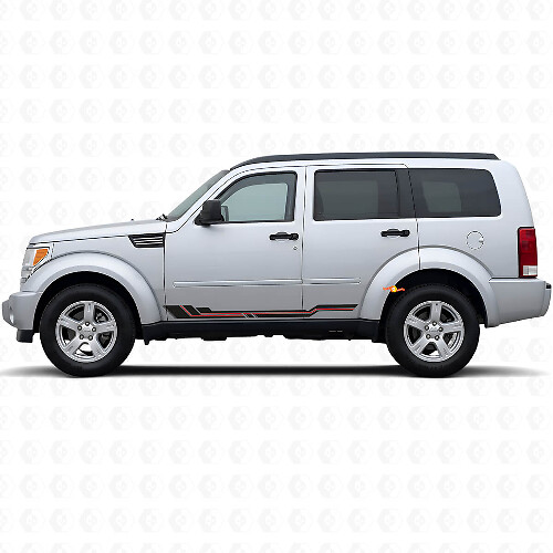 Curved Stripes Rocker Panel Vinyl Decal for Dodge Nitro 2007-2011 1