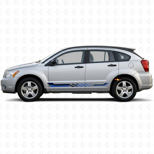 Checkered Flag Side Stripes Vinyl Decal for Dodge Caliber 2007-2012 2