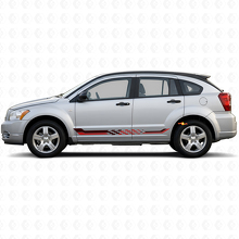 Checkered Flag Side Stripes Vinyl Decal for Dodge Caliber 2007-2012 3