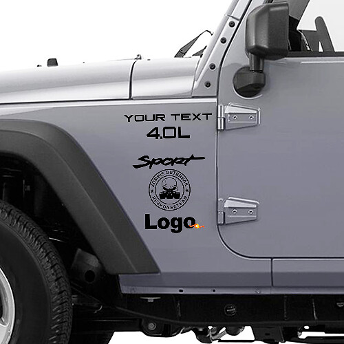 Zombie Outbreak Response Team Vinyl Decal Kit for Jeep Wrangler Rubicon