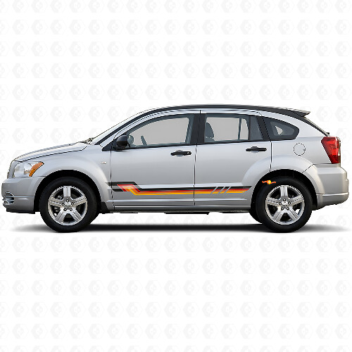 Vintage Style Side Stripes Vinyl Decal for Dodge Caliber 2007-2012 1