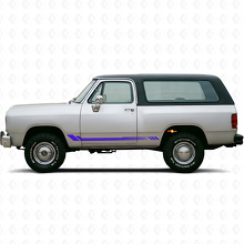 Honeycomb Stripes Side Vinyl Decal for Dodge Ramcharger 1974-1993 2
