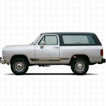 Curved Stripes Rocker Panel Vinyl Decal for Dodge Ramcharger 1974-1993 2