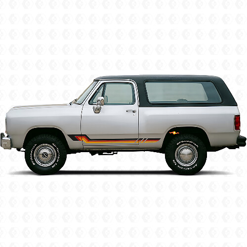 Vintage Style Side Stripes Vinyl Decal for Dodge Ramcharger 1974-1993