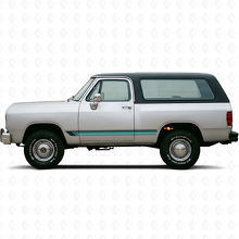 Vintage Straight Stripes Side Vinyl Decal for Ramcharger 1974-1993 2