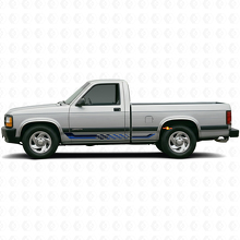 Checkered Flag Side Stripes Vinyl Decal for Dodge Dakota 1987-1996 2