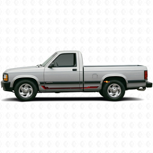 Racing Style Side Stripes Vinyl Decal for Dodge Dakota 1987-1996 3