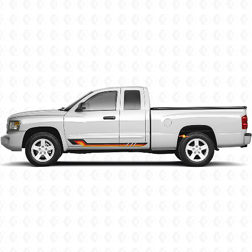 Vintage Style Side Stripes Vinyl Decal for Dodge Dakota 2005-2011 1