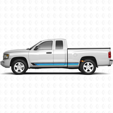 Vintage Straight Stripes Side Vinyl Decal for Dakota 2005-2011 2