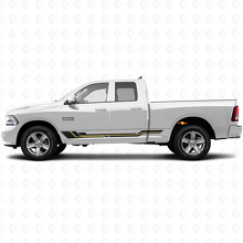 Curved Stripes Rocker Panel Vinyl Decal for Dodge Ram 1500 2011-2018 2