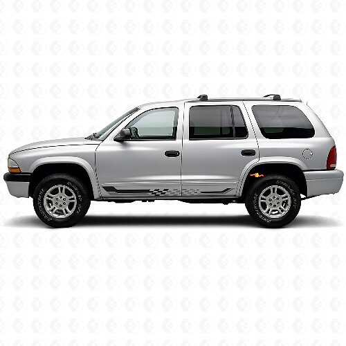 Checkered Flag Side Stripes Vinyl Decal for Dodge Durango 1998-2003 1