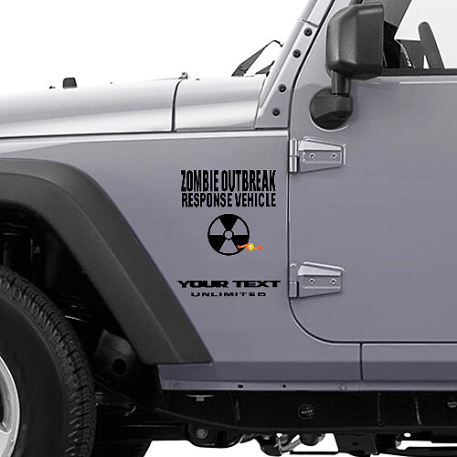 Zombie Outbreak Response Vehicle Vinyl Decal for Jeep Wrangler Rubicon