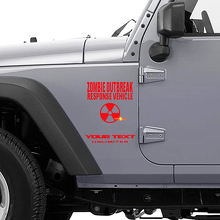 Zombie Outbreak Response Vehicle Vinyl Decal for Jeep Wrangler Rubicon 3