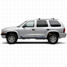 Racing Style Side Stripes Vinyl Decal for Dodge Durango 1998-2003 2