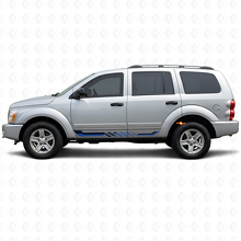 Checkered Flag Side Stripes Vinyl Decal for Dodge Durango 2004-2009 2