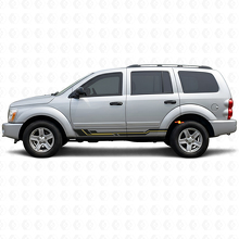Curved Stripes Rocker Panel Vinyl Decal for Dodge Durango 2004-2009 2