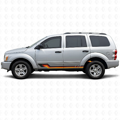 Vintage Style Side Stripes Vinyl Decal for Dodge Durango 2004-2009 1