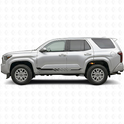 Checkered Flag Side Stripes Vinyl Decal for Toyota 4Runner 2024+