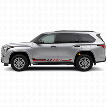 Checkered Flag Side Stripes Vinyl Decal for Toyota Sequoia 2022+ 3