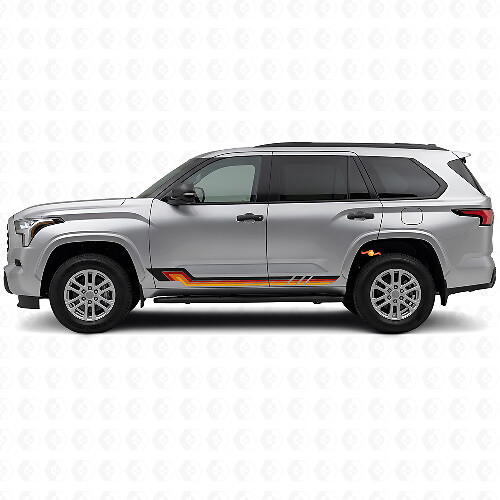 Vintage Style Side Stripes Vinyl Decal for Toyota Sequoia 2022+