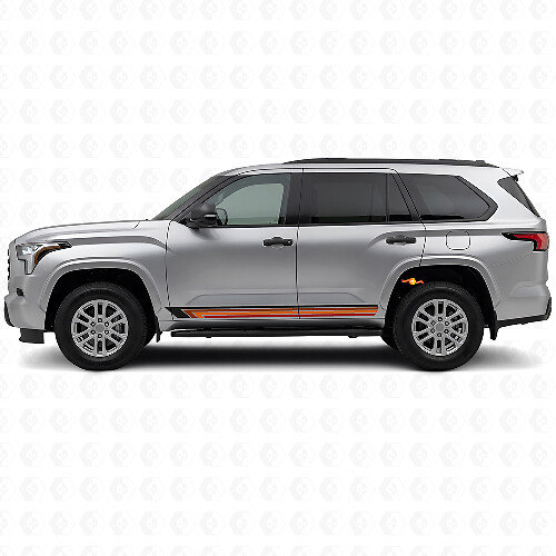 Vintage Straight Stripes Side Vinyl Decal for Toyota Sequoia 2022+