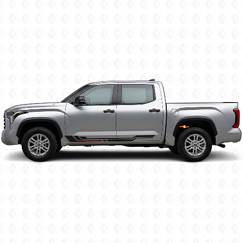 Curved Stripes Rocker Panel Vinyl Decal for Toyota Tundra 2022+