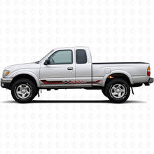 Checkered Flag Side Stripes Vinyl Decal for Toyota Tacoma 1995-2004_3