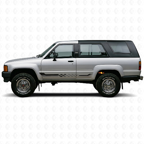 Checkered Flag Side Stripes Vinyl Decal for Toyota 4Runner 1984-1989