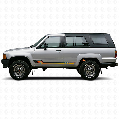 Vintage Style Side Stripes Vinyl Decal for Toyota 4Runner 1984-1989_1