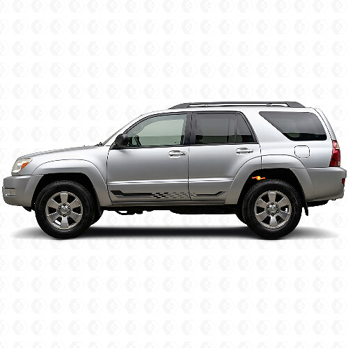 Checkered Flag Side Stripes Vinyl Decal for Toyota 4Runner 2002-2009_1