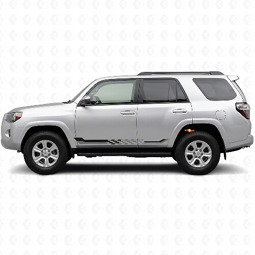 Checkered Flag Side Stripes Vinyl Decal for Toyota 4Runner 2009-2024