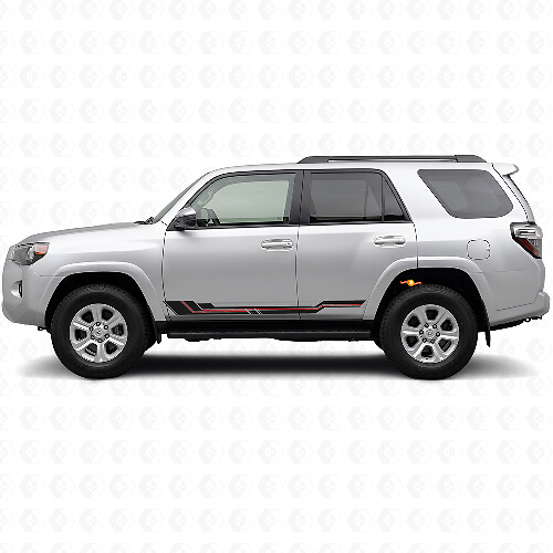 Curved Stripes Rocker Panel Vinyl Decal for Toyota 4Runner 2009-2024_1