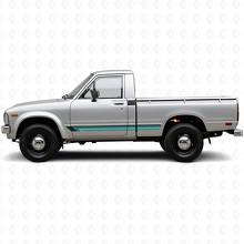 Vintage Straight Stripes Side Vinyl Decal for Toyota Hilux 1978-1983_2