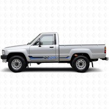 Checkered Flag Side Stripes Vinyl Decal for Toyota Hilux 1983-1988_2