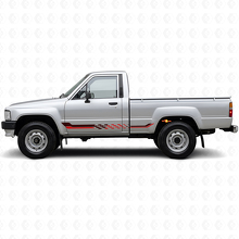 Checkered Flag Side Stripes Vinyl Decal for Toyota Hilux 1983-1988_3