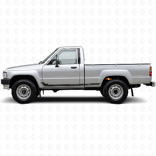 Racing Style Side Stripes Vinyl Decal for Toyota Hilux 1983-1988