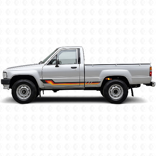 Vintage Style Side Stripes Vinyl Decal for Toyota Hilux 1983-1988