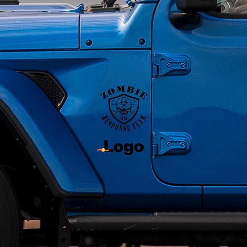 Zombie Outbreak Response Team Logo Vinyl Decal for Jeep Wrangler Rubicon